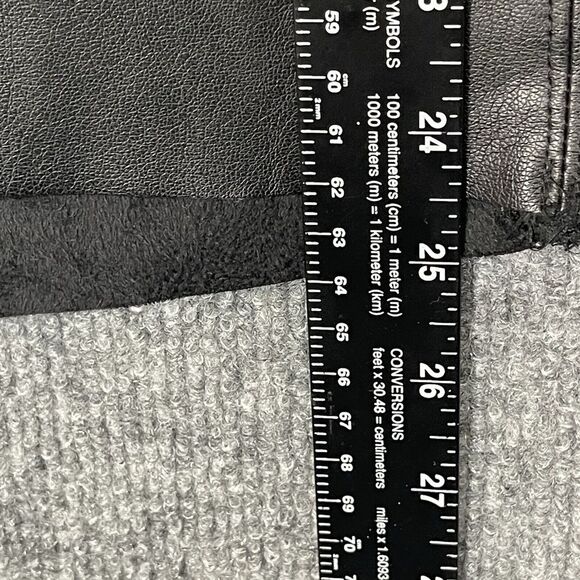 Express Skirt Womens 6 Black Faux Leather Pencil Knee Length‎ Goth Rocker Biker - Picture 6 of 14